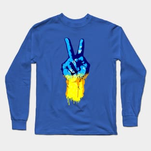 Victory Hand Slava Ukraini Long Sleeve T-Shirt